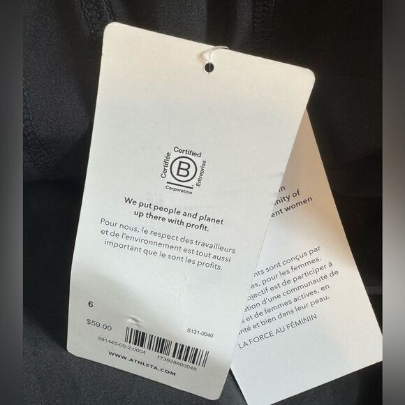 NWT New ATHLETA All Day Skort Skirt Short Combo Black 6 - Picture 8 of 9